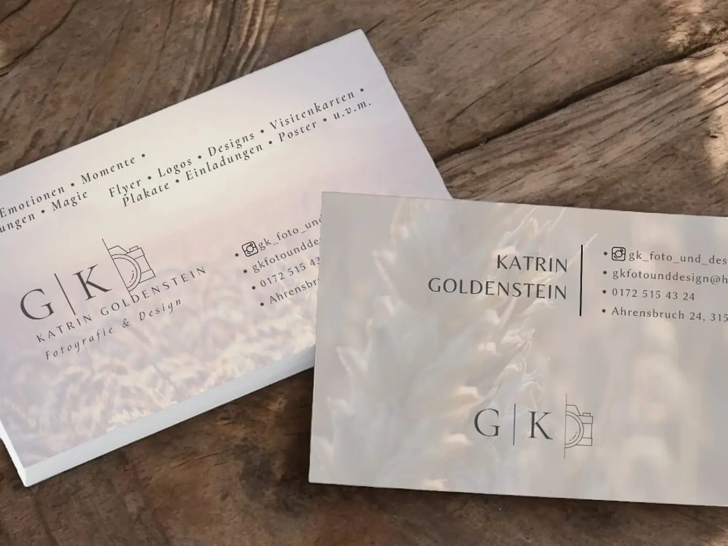 Visitenkarten / Einladungskarten von GK Fotografie & Design